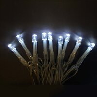 30 LED Fairy Lights - White (Clr Wire)