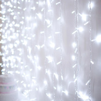 160 LED Curtain  Fairy Lights - White