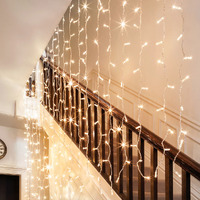 160 LED Curtain  Fairy Lights - Warm White