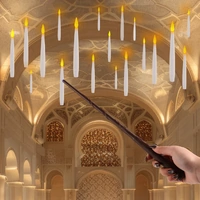 Christmas 20 Floating LED Candles and Wand 