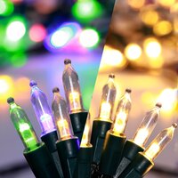 300 LED Fairy Lights - Dual Colour (Gn Wire)