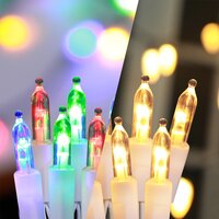 300 LED Fairy Lights - Dual Colour (White Wire) +