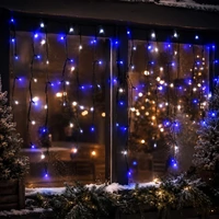 240  Icicle LED Lights - Blue and White