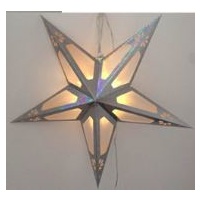 60cm LED Silver Paper Star