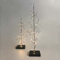 Set of 2 LED Trees 53cm /42cm