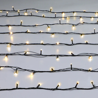 400 LED Flicker Fairy Lights - Warm White (Gn Wire)