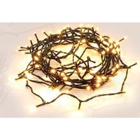 400 LED Flicker Fairy Lights - Warm White + White (Gn Wire)