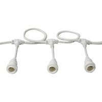 Festoon - 10 Hanging Sockets - White Lead