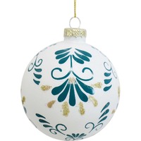 Chinoiserie Glass Hanging Bauble 8cm 6pk
