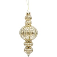 Drop Gold Glass Finial 16cm 