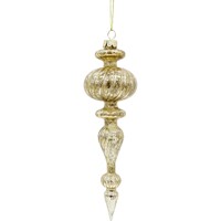 Drop Gold Glass Finial Large 21cm