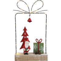 LED Present with Santa and Gift