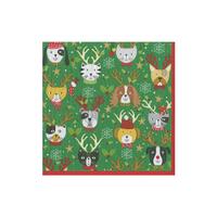 Pets in Antlers Cocktail Napkins 20pk