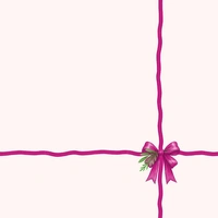 Cream Red Corner Bow  Christmas Paper Serviettes