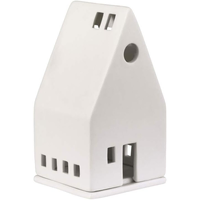 White Porcelain Small House  Candle Holder 13cm