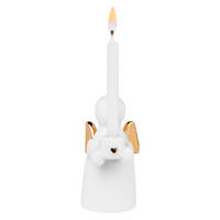 Small Angel Porcelain Candle Holder with Gold Decal 5.5cm