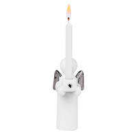 Small Angel Porcelain Candle Holder with Silver Decal 5.5cm