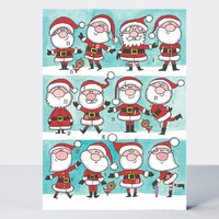 Advent Calendar Card Multiple Santa