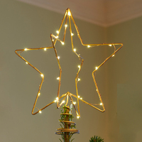 Sirius 3D Gold Wire LED Tree Topper - Optional Remote