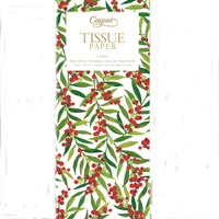 Holly Berry Branches Tissue Paper