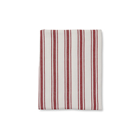 Taylor Striped Red Cotton Tablecloth  150 x 230cm