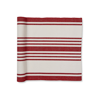 Taylor Striped Red  Rib Cotton Table Runner  35 x 200cm