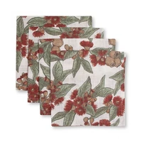 Natalie Red Australian Gumnut  Napkins 45 x 45cm 4pk