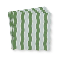 Kit Wavy Mixed Green  Paper Cocktail  Napkin 20pk