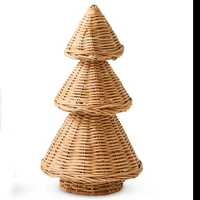 Natural  Rattan Christmas Tabletop Tree Small