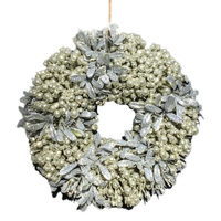 Silver Glitter Berry Wreath 40cm