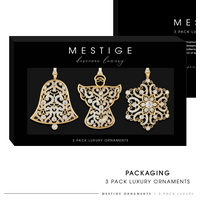 Mestige  Luxury Radiant Crystal Hanging Ornaments 3 pc.