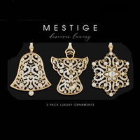 Mestige  Luxury Radiant Crystal Hanging Ornaments 3 pc.