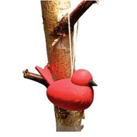 Red Timber Bird 4cm