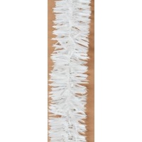 Wide White Tinsel 2m