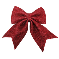 Burgundy Glitter Bow 20x24cm