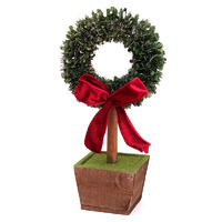 Green Wreath in Pot 38cm