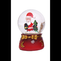 Santa  with Lantern Water Globe 4.5cm