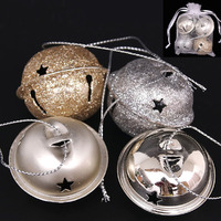 Champagne Mixed  4cm Bells in Organza Bag 4pc