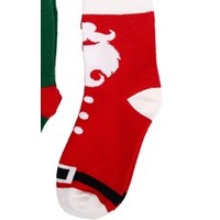 Kids Christmas Socks-Red Santa