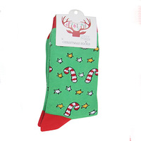 Adult Christmas Socks Bright Candy Cane