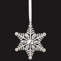 Diamonte Snowflake with Ribbon 10cm