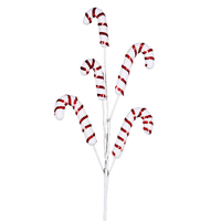 Red White Candy Cane Spray 68cm