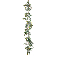  White Berry and Mixed Leaf  Garland  120cm