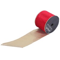 Red Velour Double Layer Ribbon 10cm x 10m
