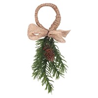 Natural Pine Leaf Napkin Ring 18cm
