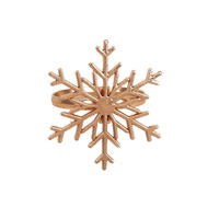 Snowflake Napkin Rings Gold 4 pc
