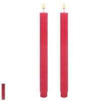 Red Taper Candle Unscented 2pk