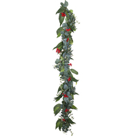 Leaf Garland with Berries 180cm