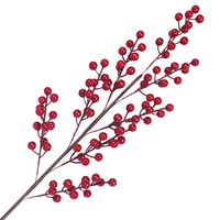 Large Red Berry Stem 65cm