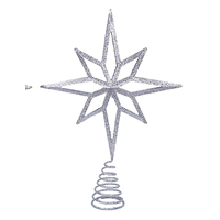 Silver Glitter Tree Topper 32cm